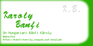 karoly banfi business card